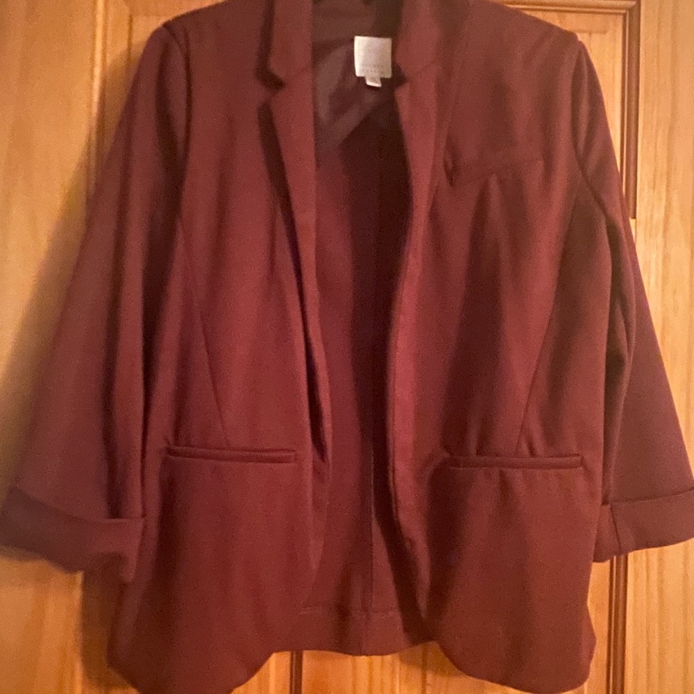 Burgundy blazer